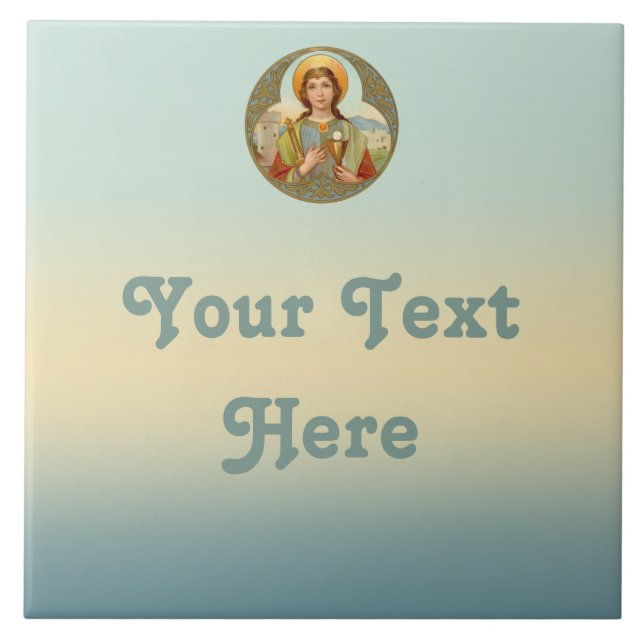 St. Barbara (BK 001) Ceramic Tile 3 Kakelplatta (Framsidan)