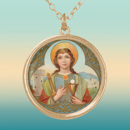 St. Barbara (BK 001) Guldpläterat Halsband