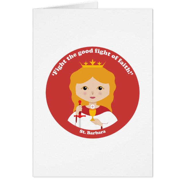 St. Barbara Hälsningskort (Framsidan)