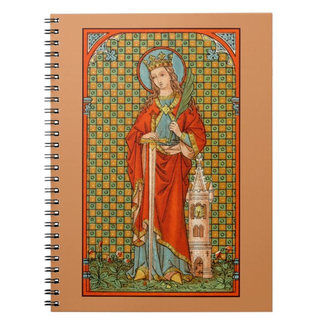 St. Barbara (JP 01) (Stil 2) Anteckningsbok Med Spiral (Framsidan)