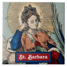 St. Barbara (M 007) Ceramic Tile 1