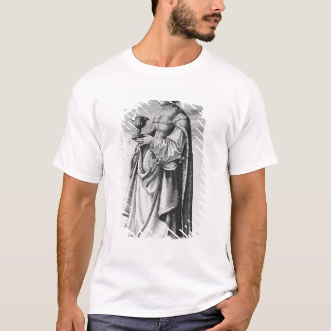 St. Barbara som etsas av Wenceslaus Hollar, 1647 T Shirt (Framsida)