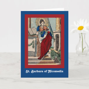 St. Barbara with Artillery (M 007) Blank Hälsning Kort