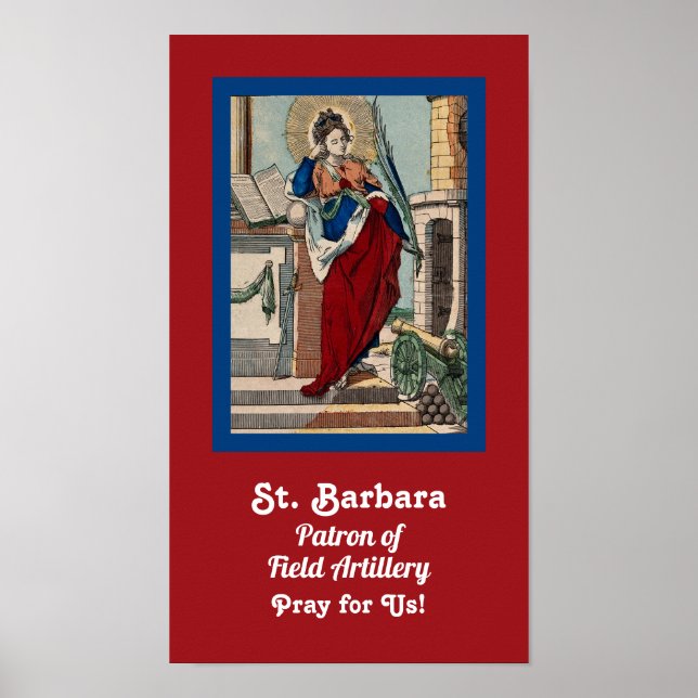 St. Barbara with Artillery (M 007) Poster (Framsidan)