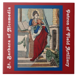 St. Barbara with Artillery (M 007) Tile 2 Kakelplatta