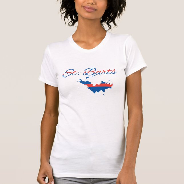 St Barthélemy, St. Barts, Souvenir, Gifts. T Shirt (Framsida)