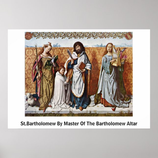 St.Bartholomew By Master Of The Bartholomew Altar Poster (Framsidan)