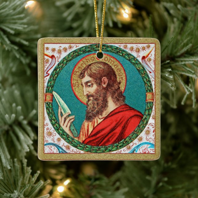 St. Bartholomew the Apostle (JMAS 03) Julgransprydnad Keramik (Träd)