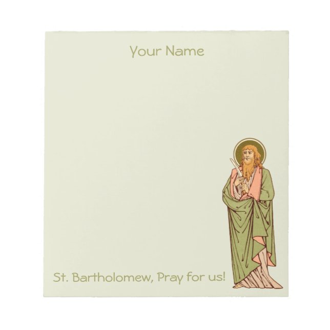 St. Bartholomew the Apostle (RLS 03) 5,5" x 6" Anteckningsblock (Framsida)
