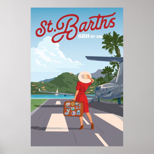 St Barths Tarmac Poster (Framsidan)