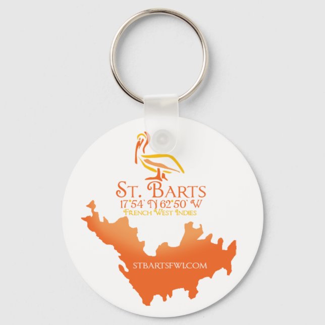 St. Barts FWI Keychain Nyckelring (Framsida)