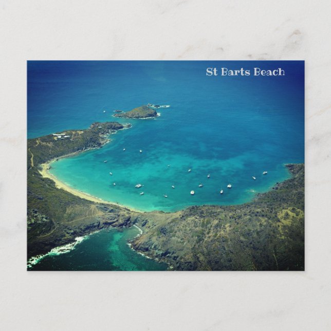 St Barts's Beach, Västindien Helg Vykort (Framsida)