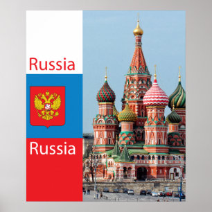 St. Basil-katedral. Ryssland Poster