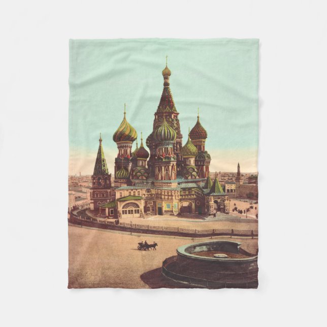 St Basil-kyrkan, Röda torget Moskva Fleecefilt (Framsidan)
