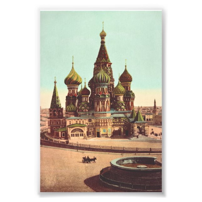 St Basil-kyrkan, Röda torget Moskva Fototryck (Framsidan)