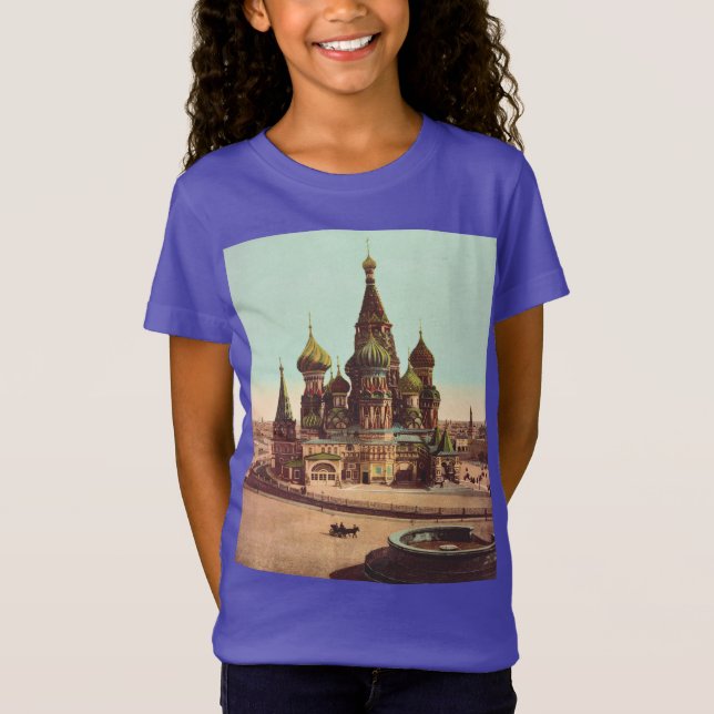 St Basil-kyrkan, Röda torget Moskva T Shirt (Framsida)