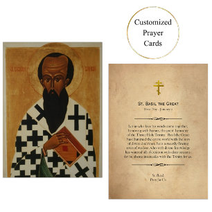 St. Basil-ortodox Christian Prayer-kort Placeringskort