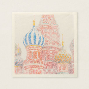 St-basilika domkyrka i Snowstorm Pappersservett