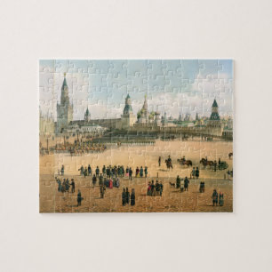 St. Basilika domkyrka som ses från Kremlinen, fr Pussel