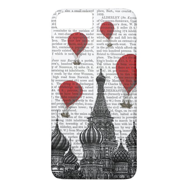 St Basil's Cathedral and Red Luftballongs Case-Mate iPhone Skal (Baksida)