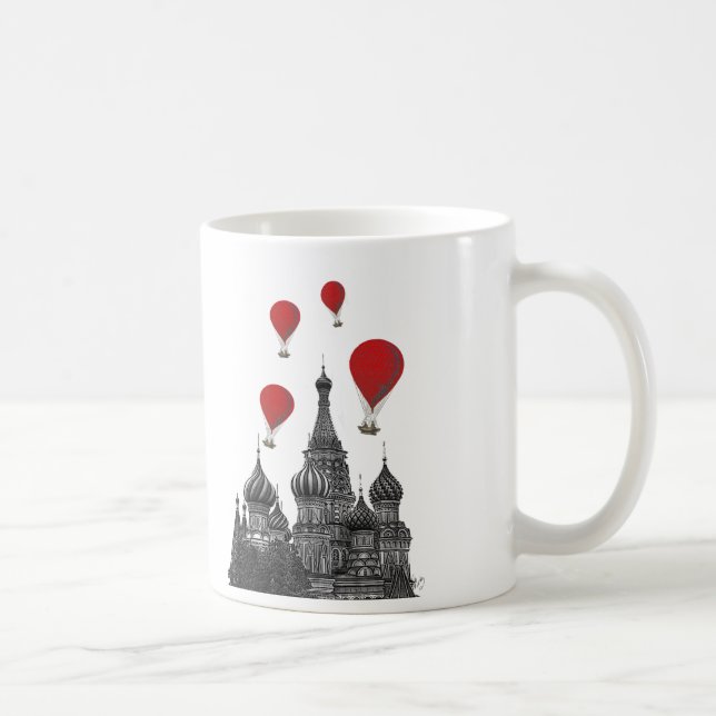 St Basil's Cathedral and Red Luftballongs Kaffemugg (Höger)