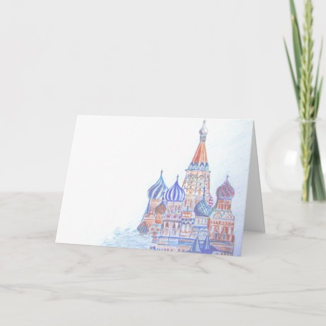 St. Basil's Cathedral Blank Card (vågrät) Kort (Framsida)