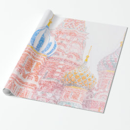 St Basil's Cathedral in Snowstorm Presentpapper