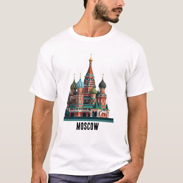 St Basil's Cathedral Moskva T Shirt (Framsida)
