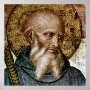 St. Benedict av Nursia Poster
