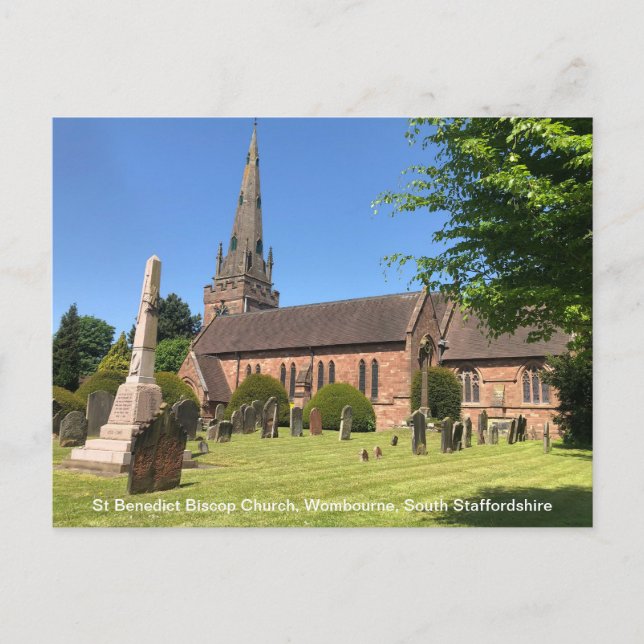 St Benedict Biscop Church Wombourne Stafford dshir Helg Vykort (Framsida)