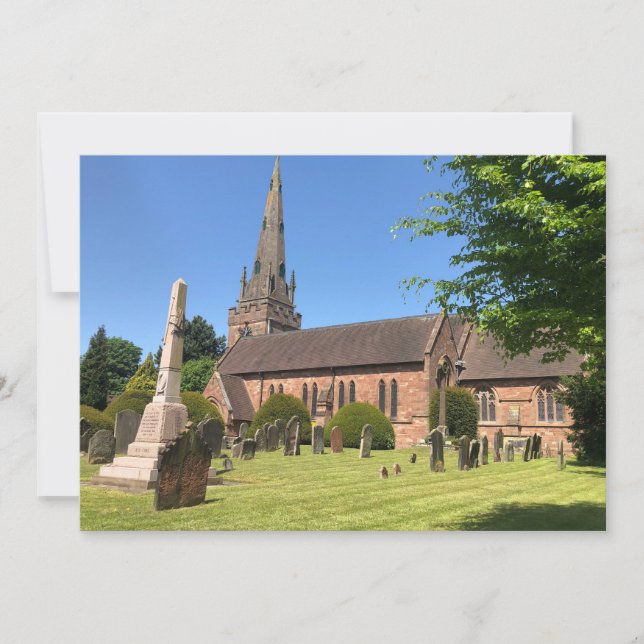 St Benedict Biscop Church Wombourne Stafford dshir Julkort (Framsida)