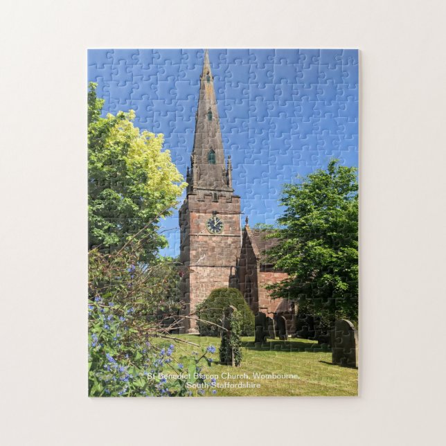 St Benedict Biscop-kyrkan Wombourne Staffordshire Pussel (Vertikal)