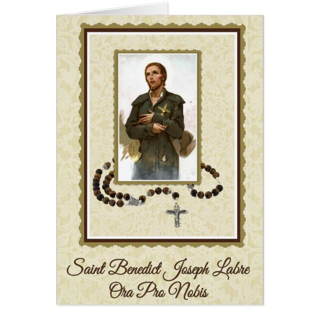 St. Benedict Joseph Labre Rosary OBS Kort (Framsidan)