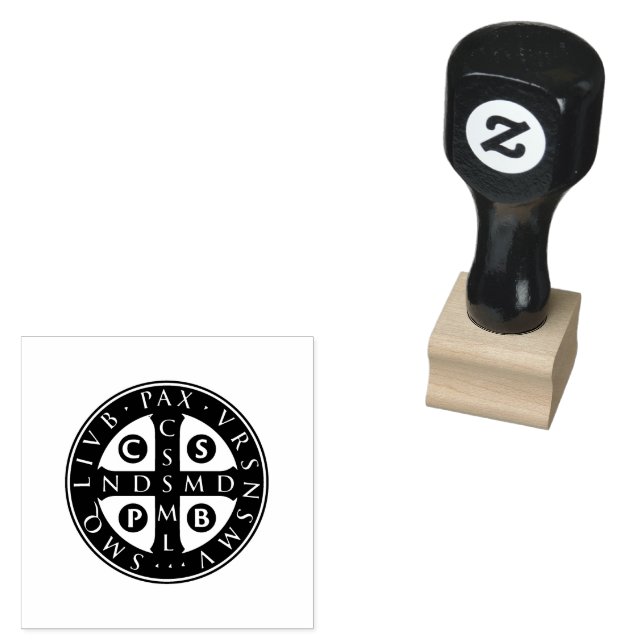 St. Benedict Medal Design Stämpel (Stämplad)