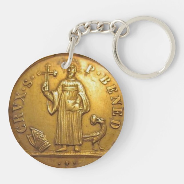 St Benedict medal Keychain (Baksidan)