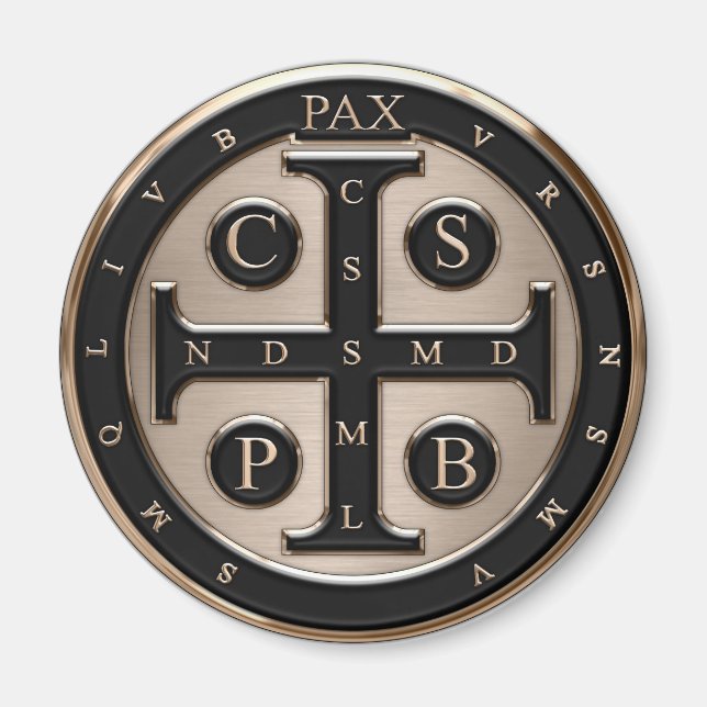 St. Benedict Medal Magnet (Framsidan)