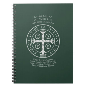St Benedict Medal med Latin Prayer Anteckningsbok
