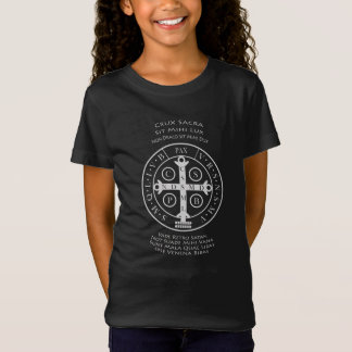St Benedict Medal med Latin Prayer T-Shirt