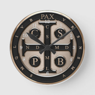 St. Benedict Medal Rund Klocka