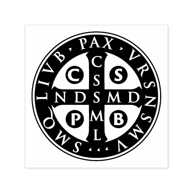 St. Benedict Medalj Design Självfärgande Stämpel (Design)