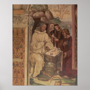 St. Benedict mot en landskap, från livnollan Poster