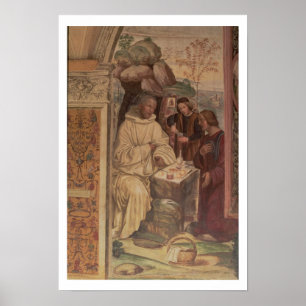 St. Benedict mot en landskap, från livnollan Poster