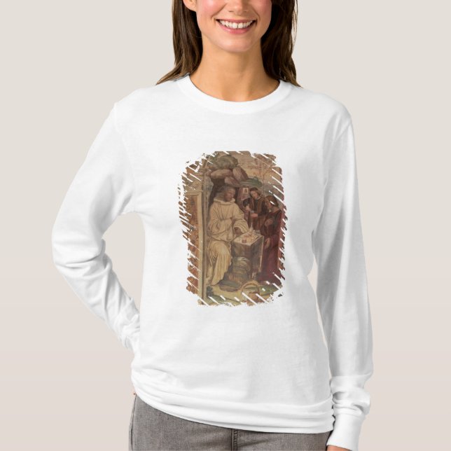 St. Benedict mot en landskap, från livnollan Tee Shirt (Framsida)