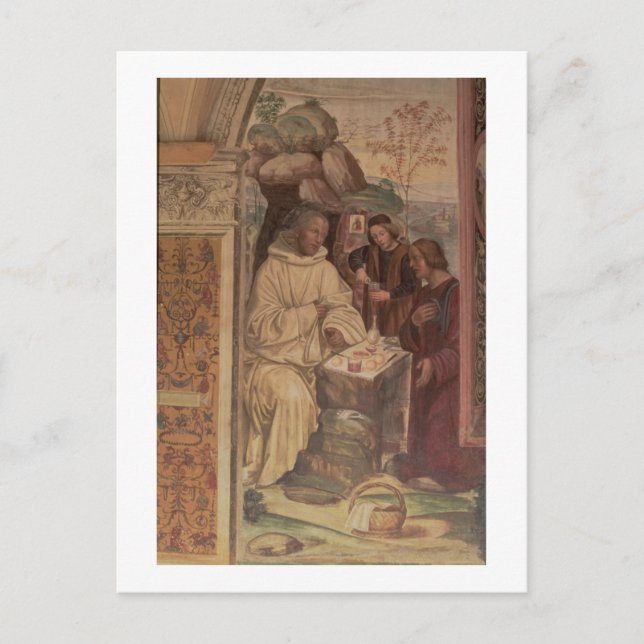 St. Benedict mot ett landskap, från Life o Vykort (Framsida)
