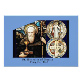 St. Benedict of Nursia Fototryck