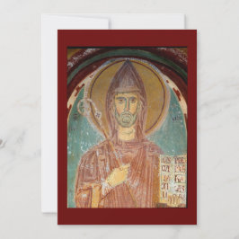 St. Benedict of Nursia ikon prayer card Julkort