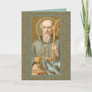 St. Benedict of Nursia (JM 07) Blank Hälsning/Note Kort