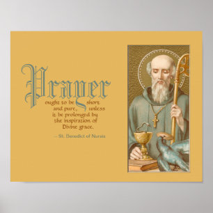 St. Benedict of Nursia (JM 07; Citat från bön) Poster
