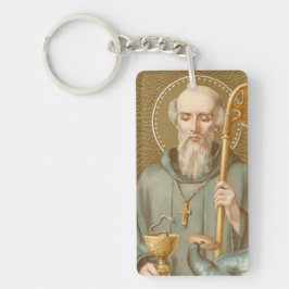 St. Benedict of Nursia (JM 07) Rectang Acrylic Nyckelring