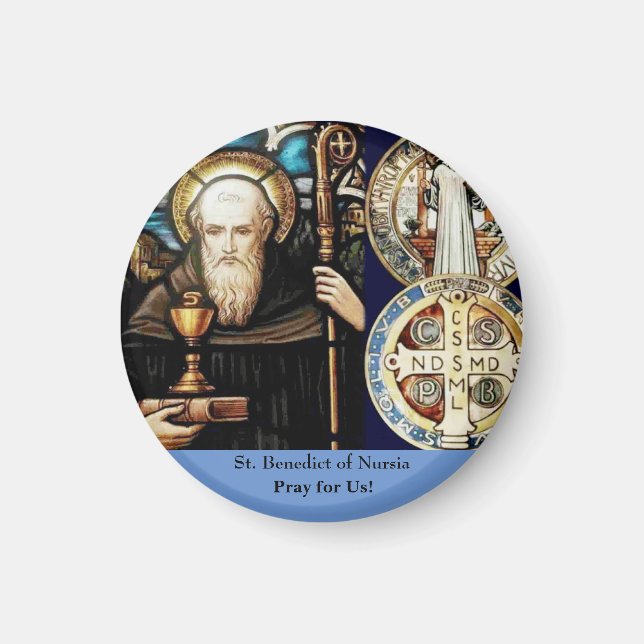 St. Benedict of Nursia Magnet (Framsidan)